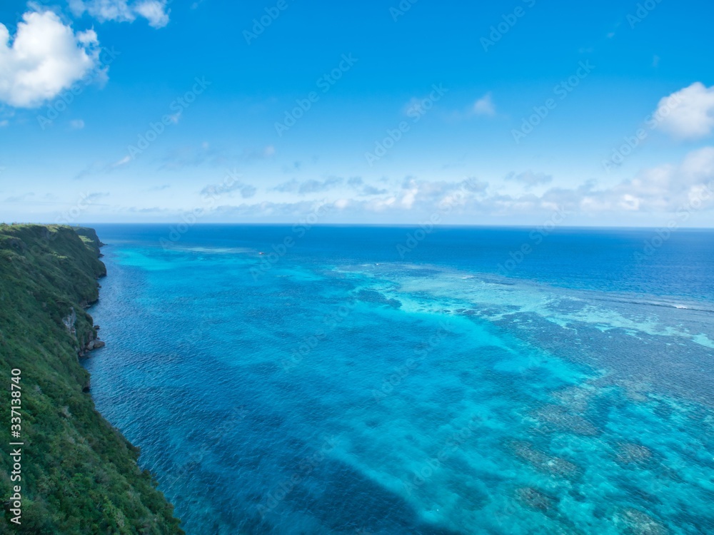 Beautiful seascape of miyako island Okinawa Japan