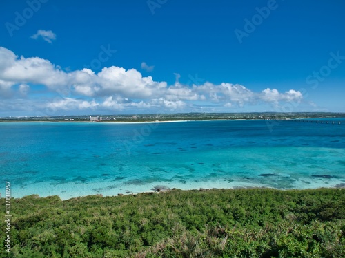 Beautiful seascape of miyako island Okinawa Japan