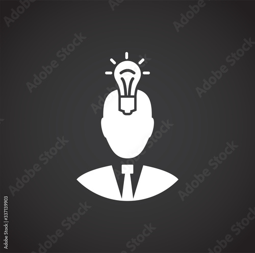 Creativity and inspiration related icon on background for graphic and web design. Creative illustration concept symbol for web or mobile app