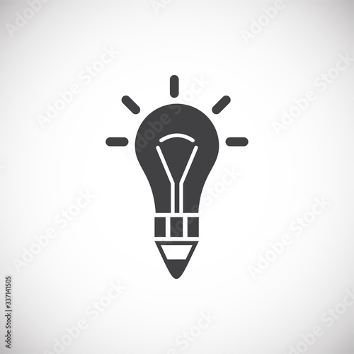 Creativity and inspiration related icon on background for graphic and web design. Creative illustration concept symbol for web or mobile app