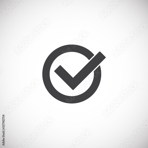 Check box icon on background for graphic and web design. Creative illustration concept symbol for web or mobile app