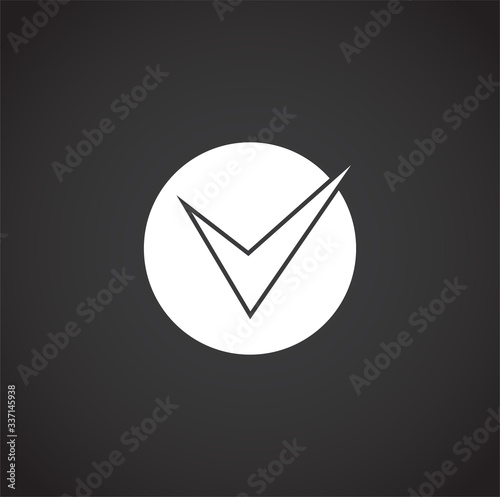Check box icon on background for graphic and web design. Creative illustration concept symbol for web or mobile app