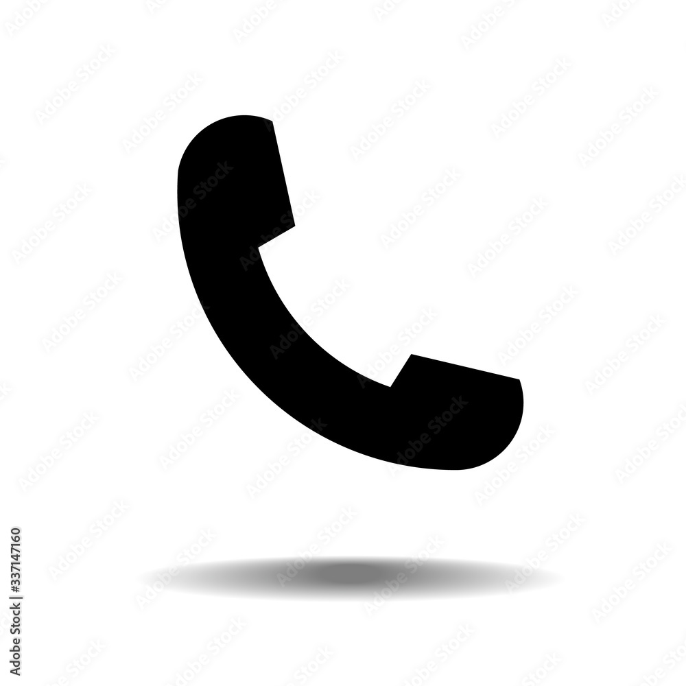 Black phone icon symbol in trendy flat style isolated on white background. Telephone logo and vector illustration, EPS10. Black phone icon symbol in trendy flat style isolated on white background. Telephone logo and vector illustration, EPS10.
