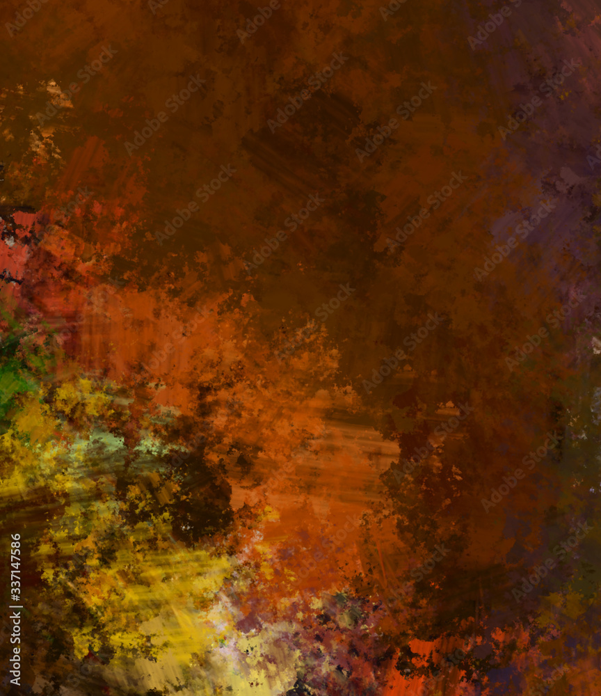 Obraz premium Brushed Painted Abstract Background. Brush stroked painting. Strokes of paint. 2D Illustration.