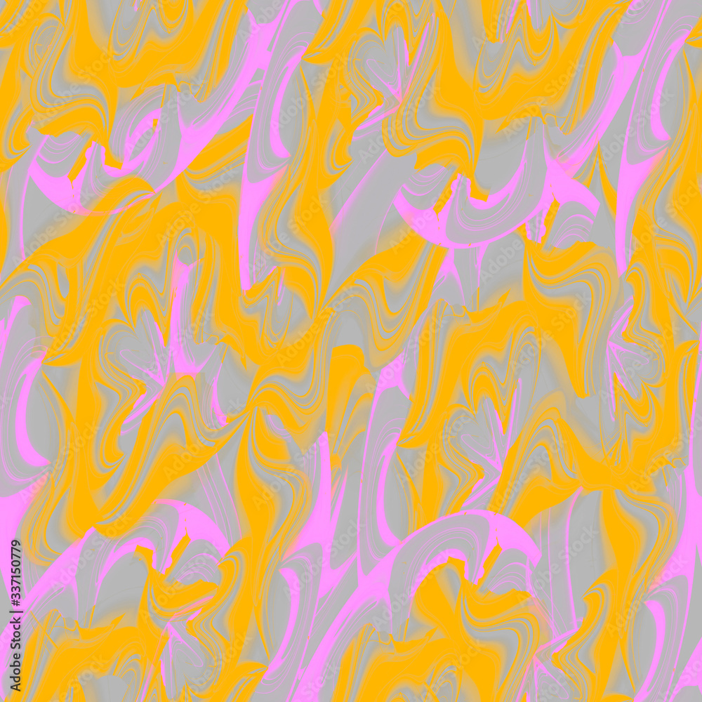 Lilac, orange and gray seamless pattern