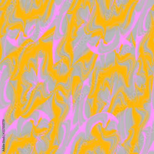 Lilac, orange and gray seamless pattern