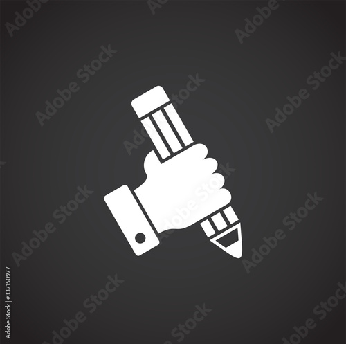 Creativity and inspiration related icon on background for graphic and web design. Creative illustration concept symbol for web or mobile app