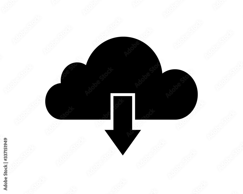 Cloud sync icon flat symbol for upload download. Vector illustration EPS10 Cloud sync icon flat symbol for upload download. Vector illustration EPS10