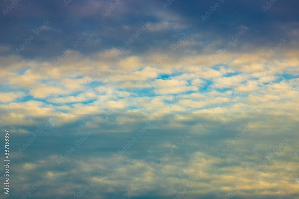 Abstract clouds at sunset