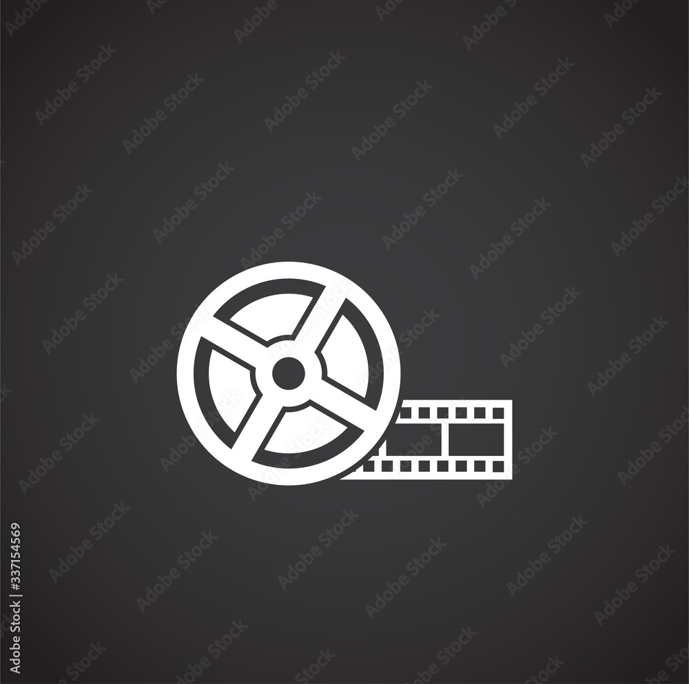 Cinema related icon on background for graphic and web design. Creative illustration concept symbol for web or mobile app Cinema related icon on background for graphic and web design. Creative illustration concept symbol for web or mobile app