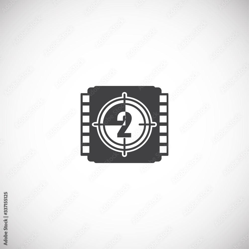 Cinema related icon on background for graphic and web design. Creative illustration concept symbol for web or mobile app