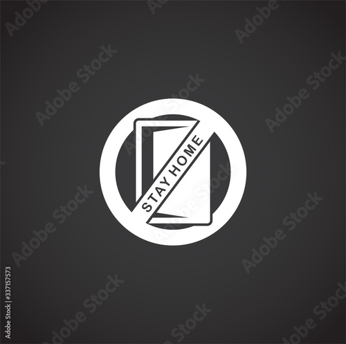 Self isolation related icon on background for graphic and web design. Creative illustration concept symbol for web or mobile app