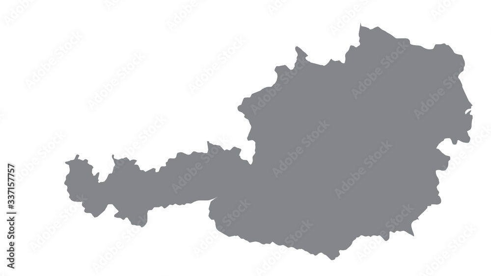 Austria map with gray tone on  white background,illustration,textured , Symbols of Austria