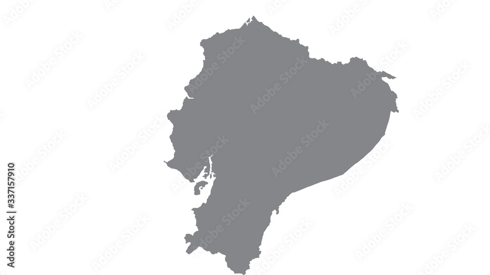 Ecuador map with gray tone on white background,illustration,textured , Symbols of Ecuador Ecuador map with gray tone on white background,illustration,textured , Symbols of Ecuador