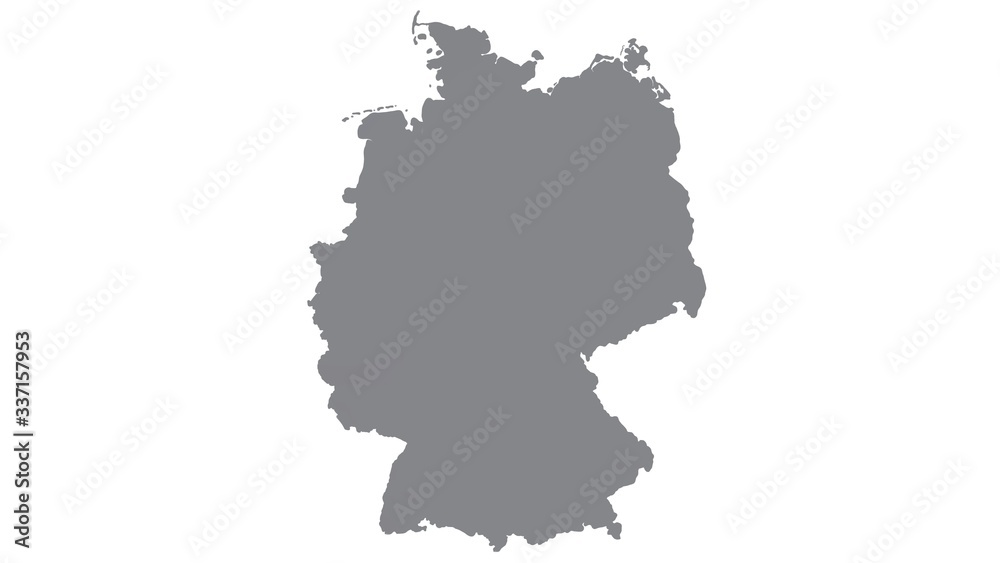 Germany  map with gray tone on  white background,illustration,textured , Symbols of Germany
