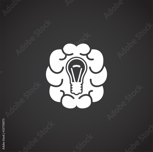 Creativity and inspiration related icon on background for graphic and web design. Creative illustration concept symbol for web or mobile app