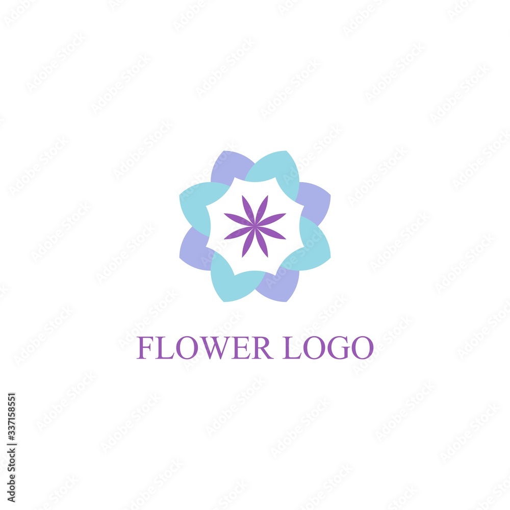 beauty flower logo. spa or salon logo beauty flower logo. spa or salon logo