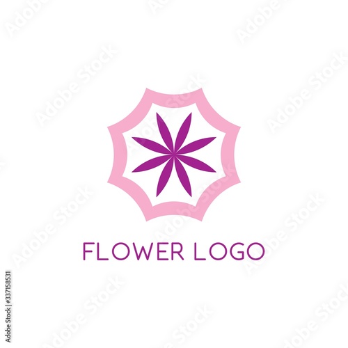 pink flower logo spa or salon logo