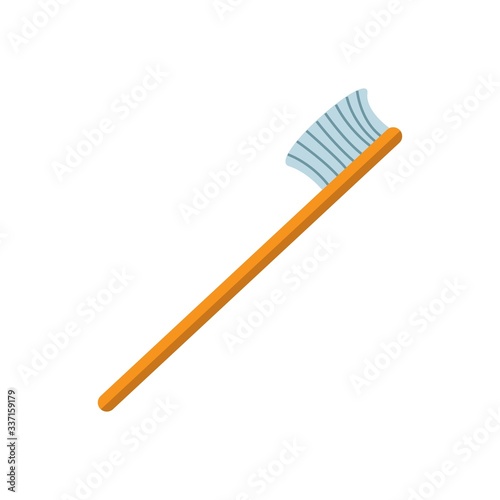 Tooth Brush Flat Icon Vector Illustration