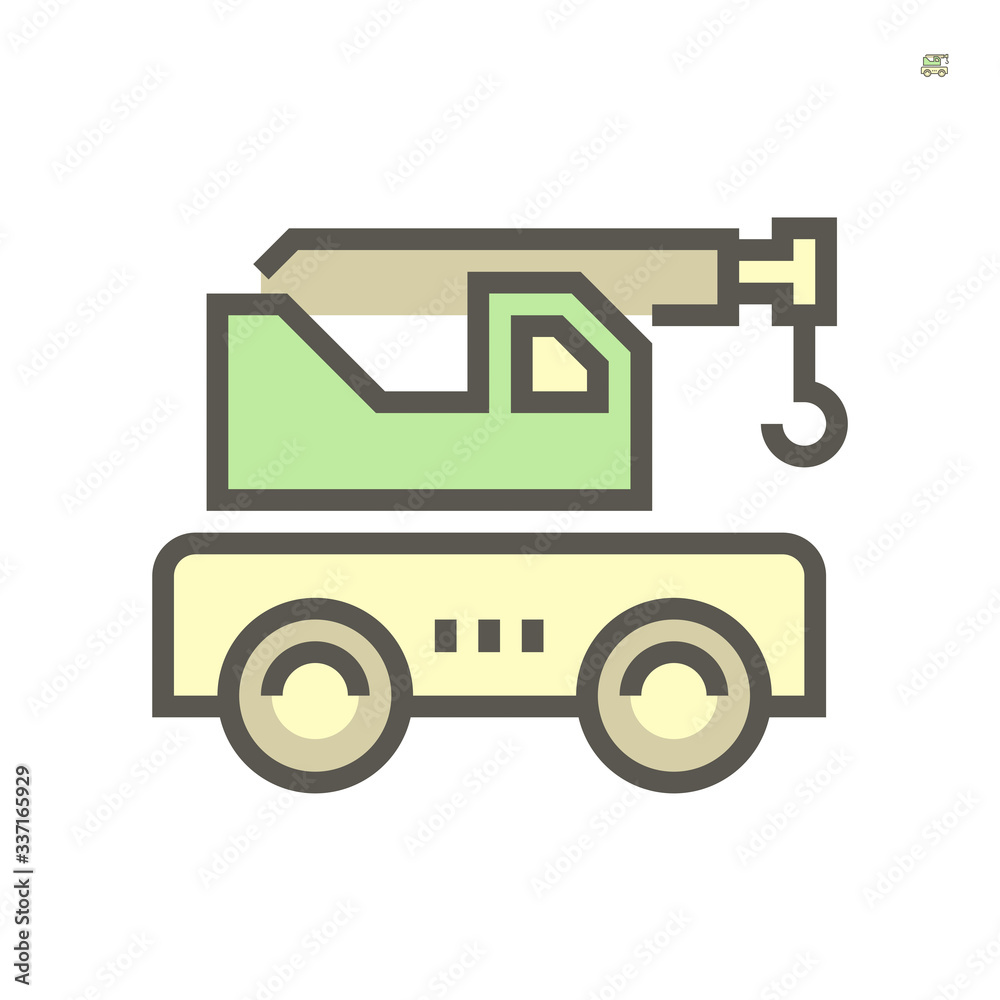 Mobile crane icon, 64x64 perfect pixel and editable stroke. Mobile crane icon, 64x64 perfect pixel and editable stroke.