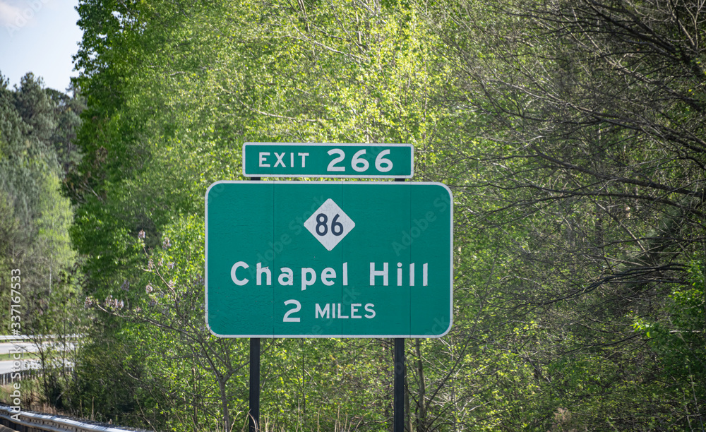 Chapel Hill, NC, Highway Sign