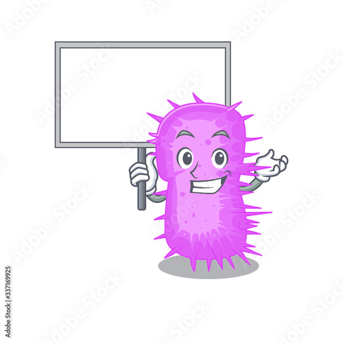 An icon of acinetobacter baumannii mascot design style bring a board