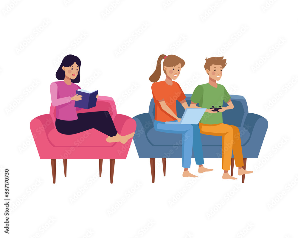 people practicing activities in livingroom people practicing activities in livingroom