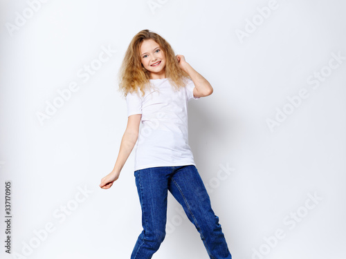 young woman in jeans