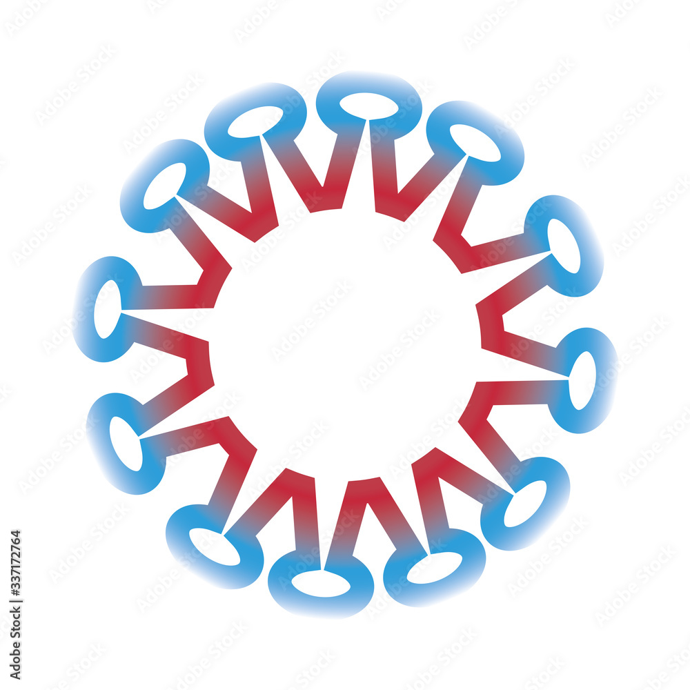 covid19 particle pandemic isolated icon