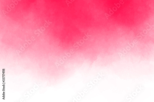 Bright pink fluffy watercolor cloud. Beautiful watercolor background. © taisiyakozorez