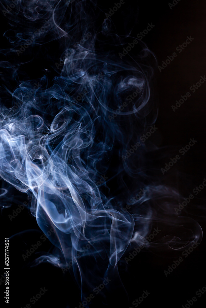 Obraz premium Smoke motion on black background.