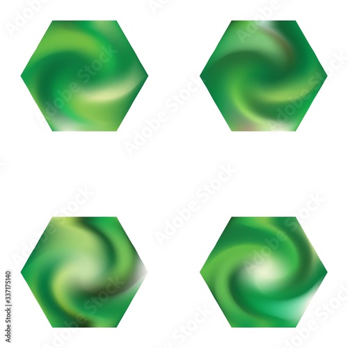 Collection of hexagonal colored backgrounds.