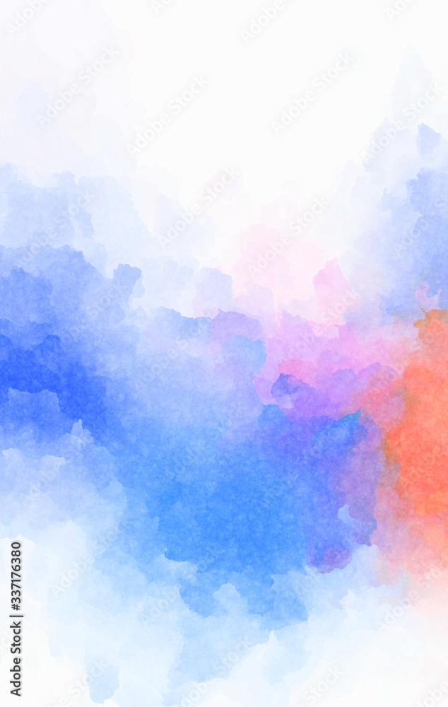 Fototapeta premium Watercolor painted background. Abstract Illustration wallpaper. Brush stroked painting. 2D Illustration.