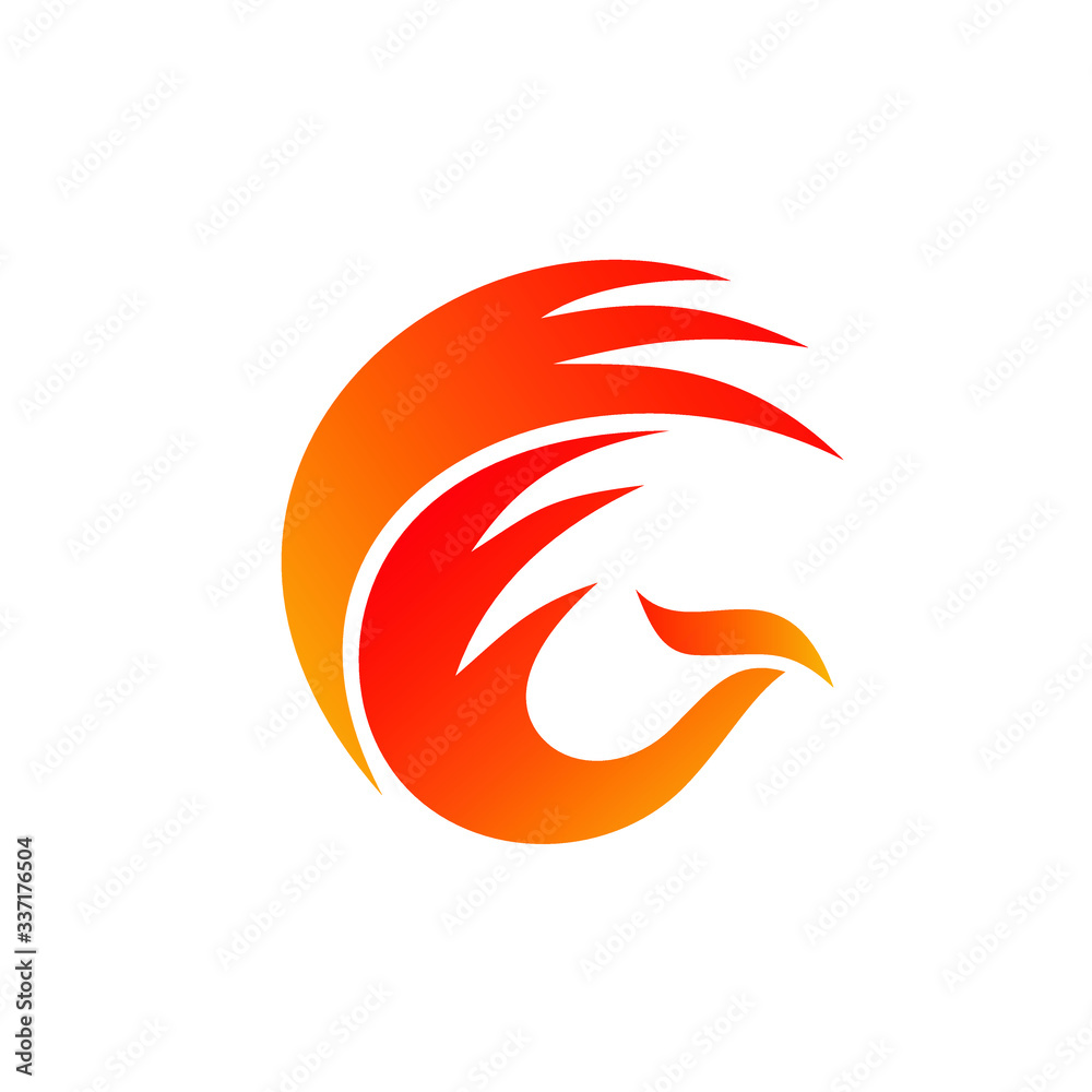 Phoenix abstract logo design vector Phoenix abstract logo design vector