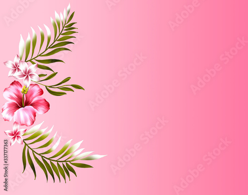 Tropical Illustration of a Unique Pink Color