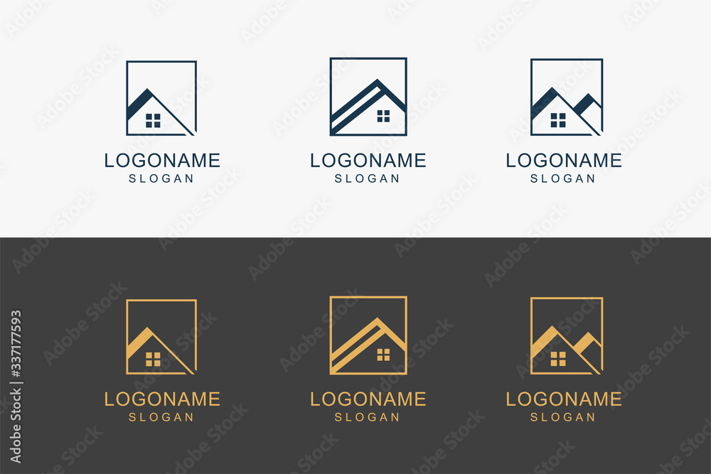 home or house roof elegant logo design vector home or house roof elegant logo design vector