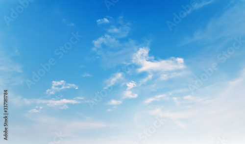 blue sky with white cloud in morning light