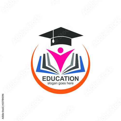 Education and knowledge logo design vector