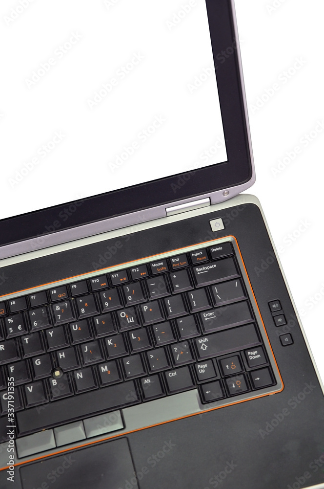The laptop PC isolated on background The laptop PC isolated on background