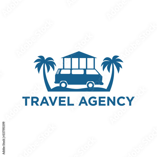 Summer Travel Palm Van Logo For Travel Logo Agency Business Company