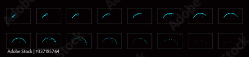 Sprite sheet of a waterfall. Animation for game, cartoon, motion or something else.