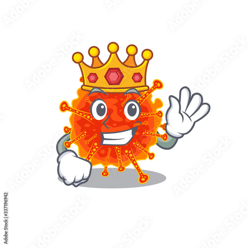 A Wise King of riboviria mascot design style © kongvector