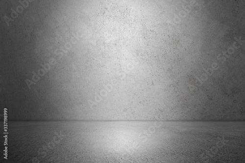 Dark vintage cement or concrete wall and floor background. Can be use for display products, room, interior, graphic design or wallpaper. Copy space for text.