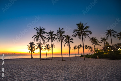 Phu Quoc Island Coastal Scenery During Sunset  Vietnam  a Popular Tourism Destination for Summer Vacation in Southeast Asia  with Tropical Climate and Beautiful Landscape.