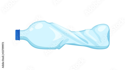 used bottle plastic waste isolated on white background, bottle water drink garbage plastic, clip art of bottle plastic waste dirty, bottle plastic used for garbage recycle environment