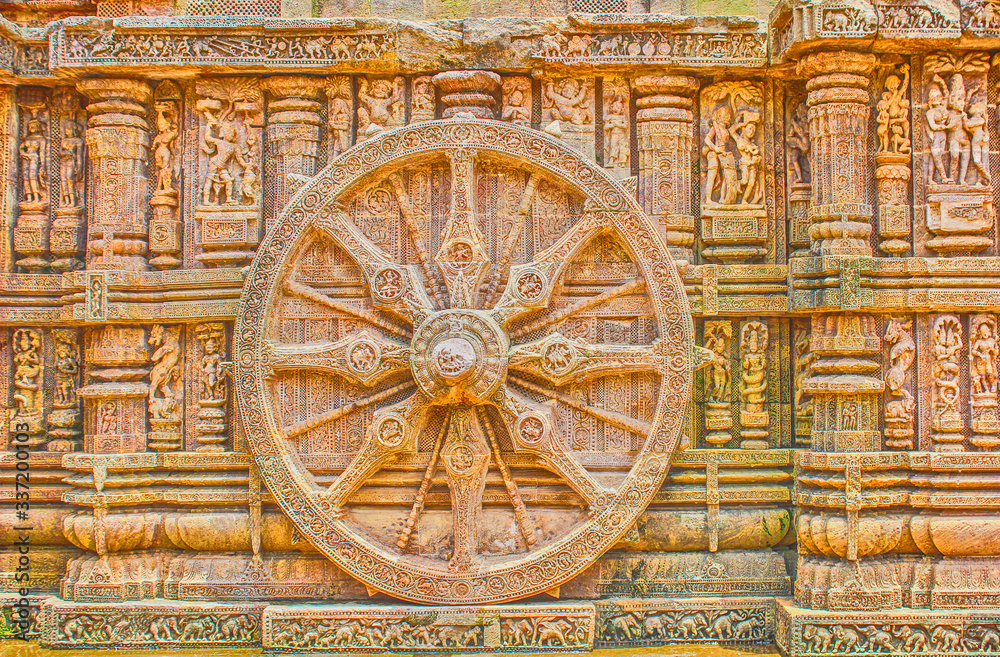 Konark Sun Temple Architecture chariot wheel