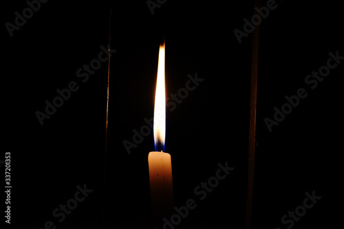 A candle during lock down for the hope that the corona virus situation will pass