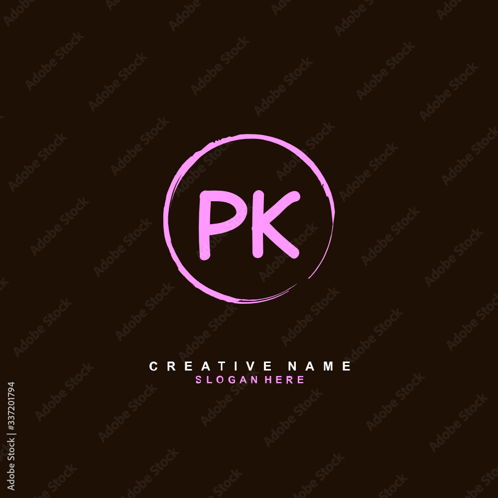 P K PK Initial logo template vector. Letter logo concept P K PK Initial logo template vector. Letter logo concept