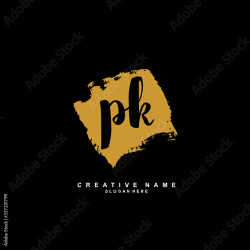 P K PK Initial logo template vector. Letter logo concept