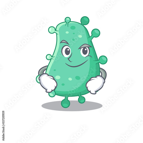 A mascot design of agrobacterium tumefaciens having confident gesture